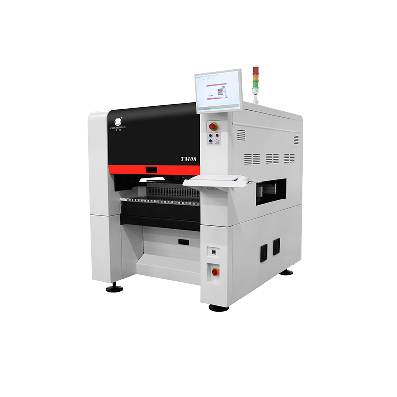 TM08高速机  稳定贴装01005（英制），支持CPK（CPK≥1.0），精度(xy)±0.035mm ，Y轴双驱伺服控制，速度35000CPH